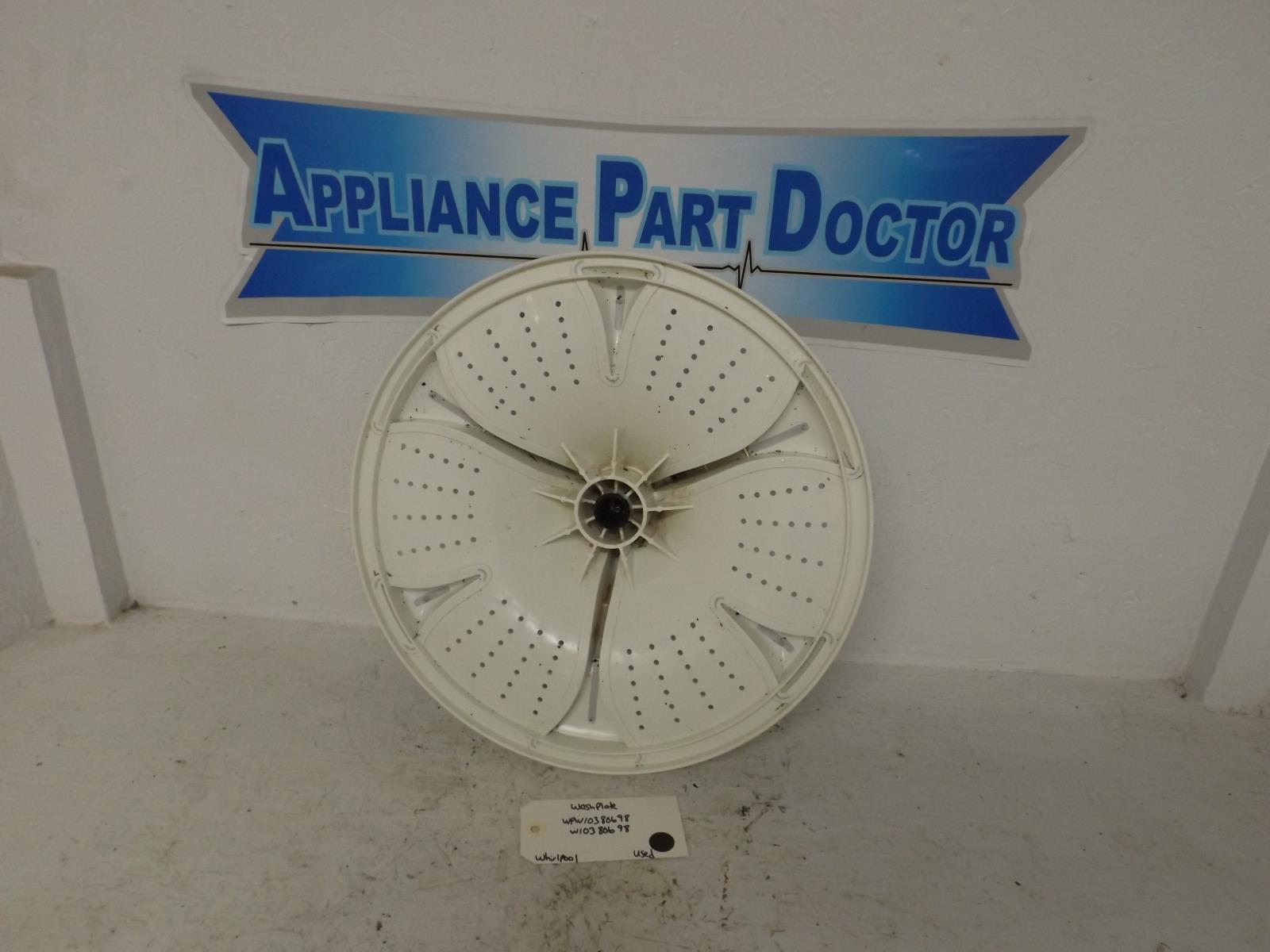 Whirlpool Washer WPW10380698 W10380698 Washplate Used Whirlpool Washer WPW10380698 W10380698 Washplate Used